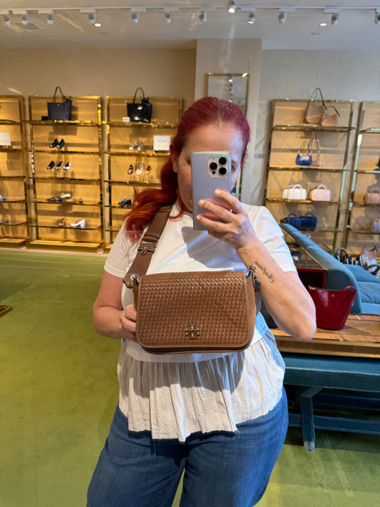 Thea hasır suet crossbody