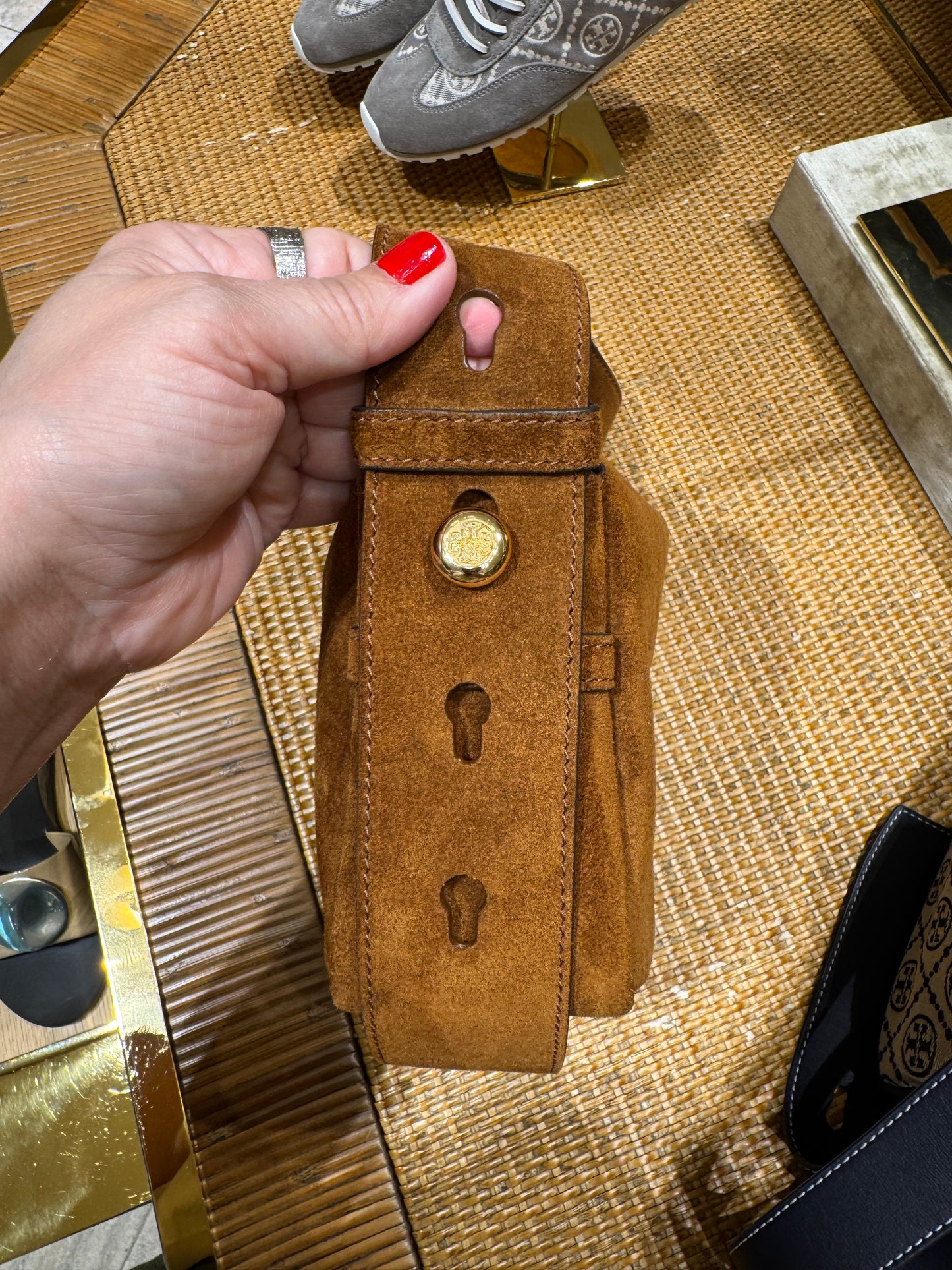 ROMY SUEDE SHOULDER BAG