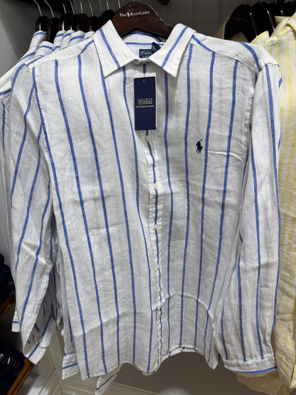 Ralph Lauren keten çizgili bayan gömlek