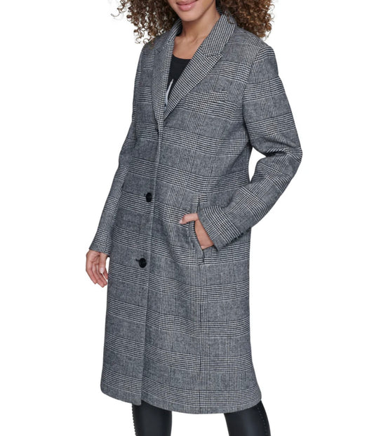 Karl Lagerfeld PLAID TOP COAT