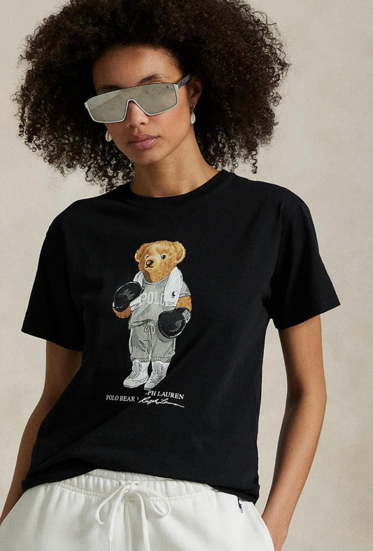 Ayıcıklı siyah Tshirt