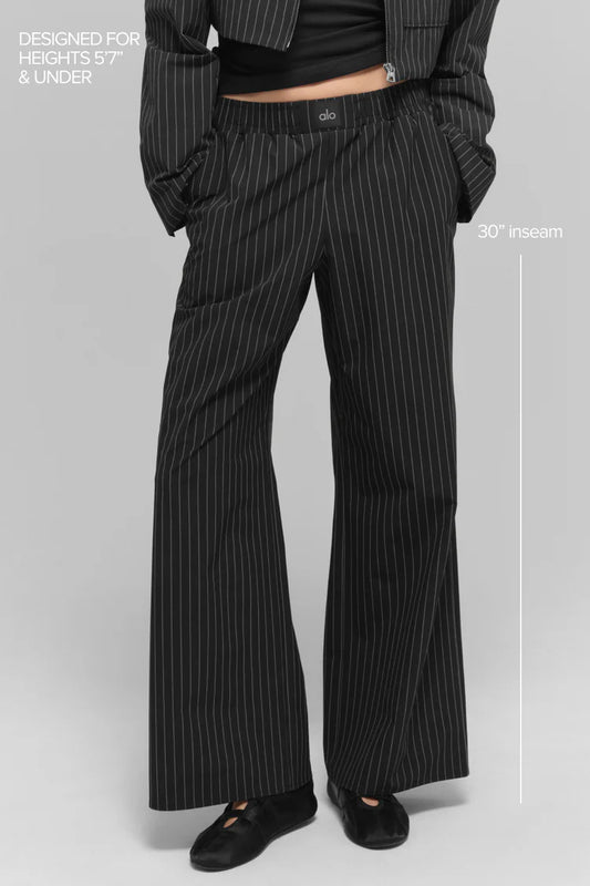 ALO YOGA Pinstripe Daylight Boxer Pant (Regular)
