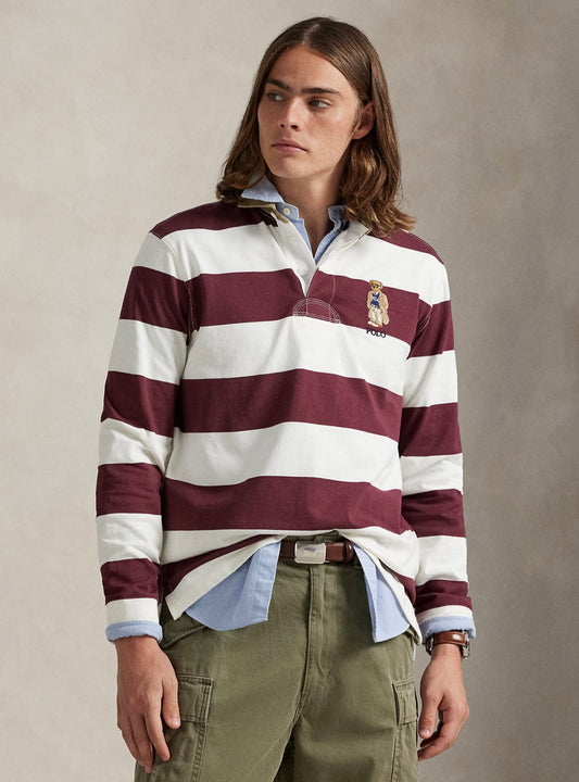Ayıcıklı klasik fit Rugby Shirt