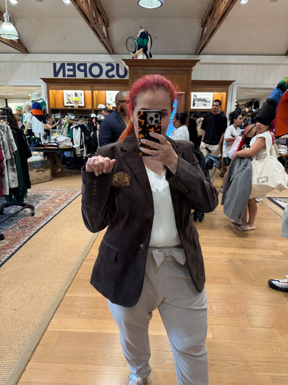 Ralph Lauren fitilli kadife blazer