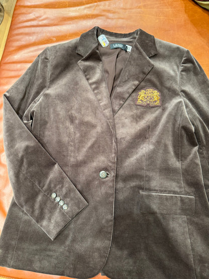 Ralph Lauren fitilli kadife blazer