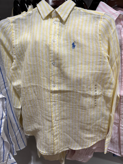 Ralph Lauren keten çizgili bayan gömlek