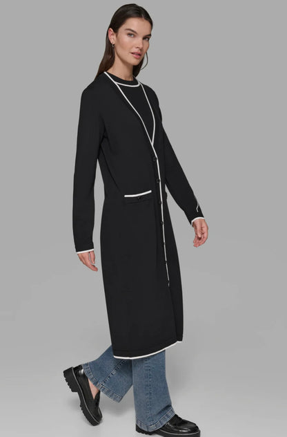 KARL SIGNATURE DUSTER CARDIGAN
