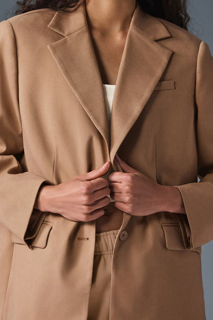 First-Class Blazer Toasted Almond