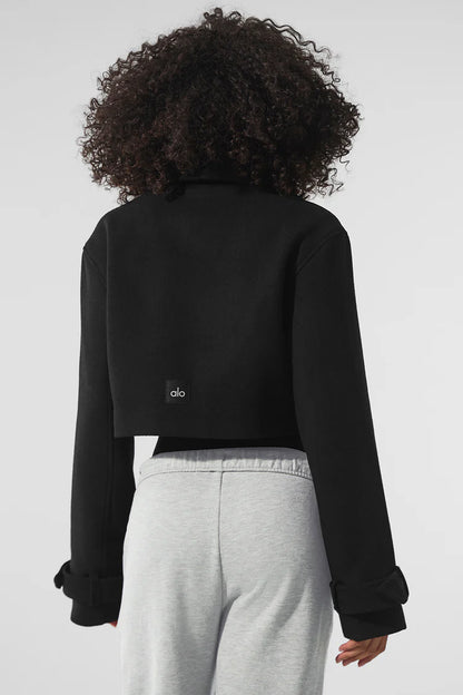 ALO YOGA Wool Cropped Metro Trench