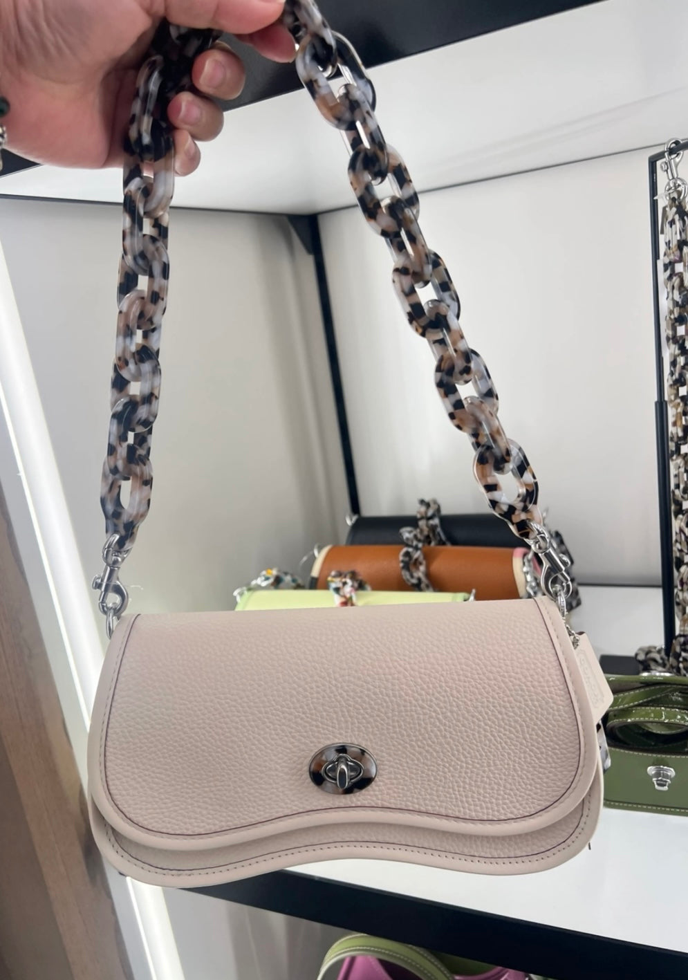 Coach Wavy Dinky Bag In Coachtopia Leather With Colorful Binding RENKLER➡️