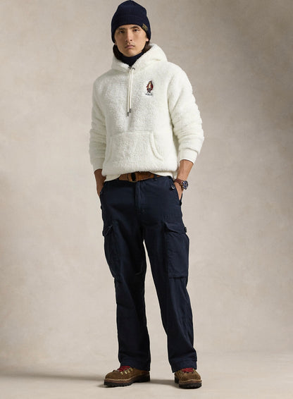Erkek kapusonlu teddy sweatshirt