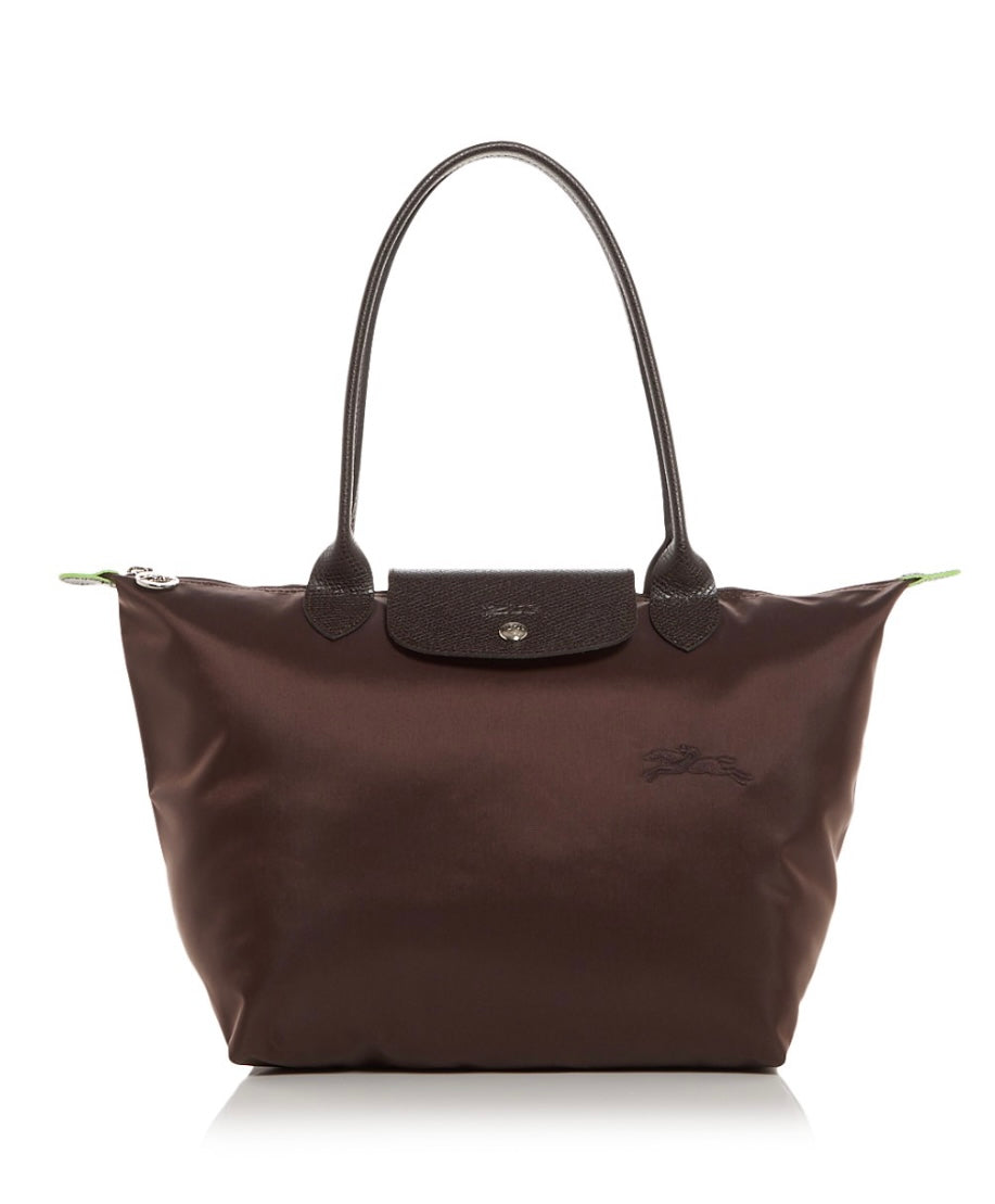 Le Pliage Green Medium Nylon Tote Bag/ Mocha