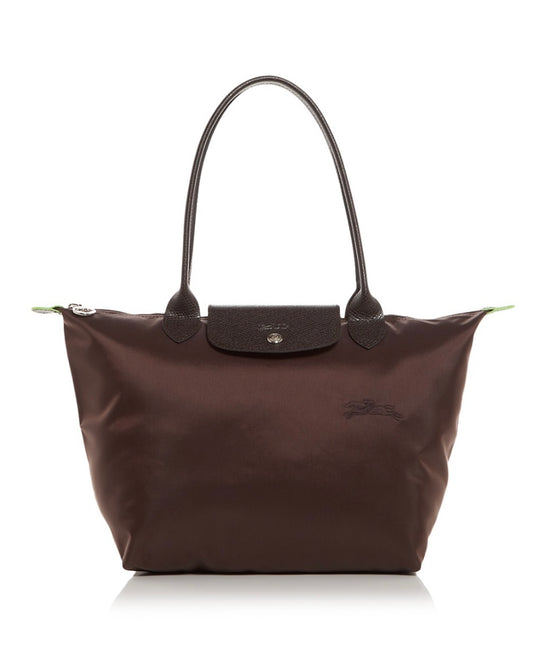 Le Pliage Green Medium Nylon Tote Bag/ Mocha