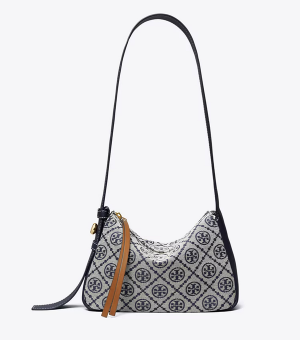 SMALL ROMY T MONOGRAM SHOULDER BAG