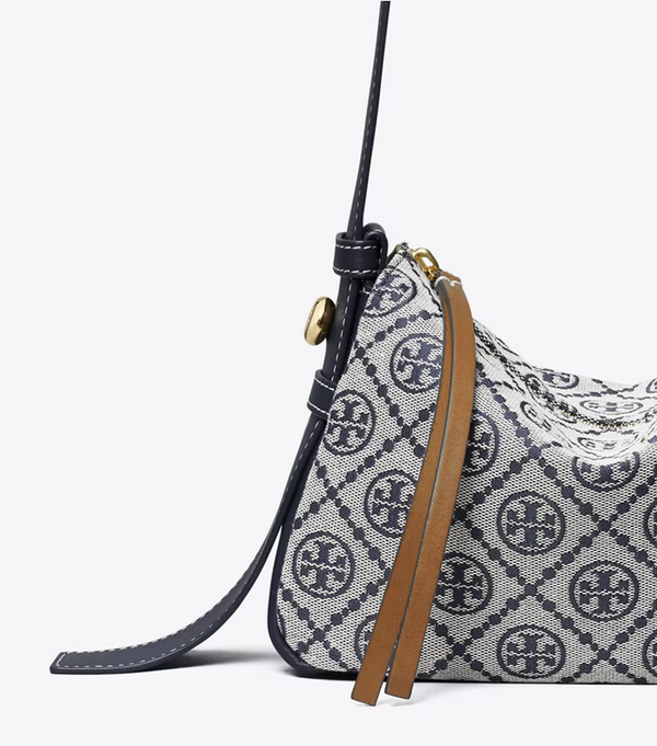 SMALL ROMY T MONOGRAM SHOULDER BAG