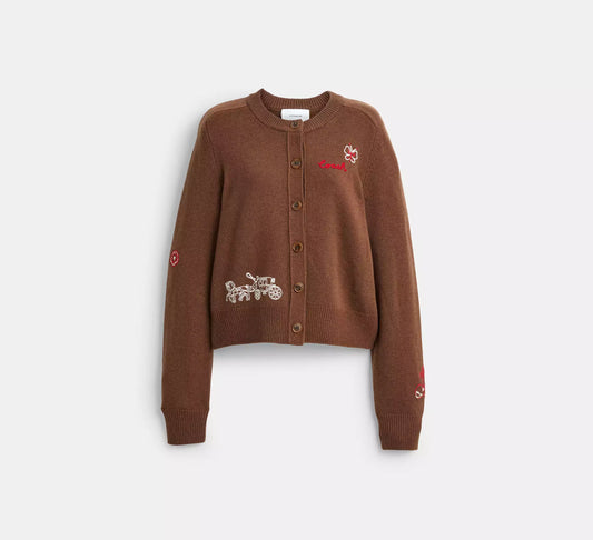 Playful Embroidered Cardigan